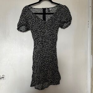 H&M Black and White Bodycon Mini Dress